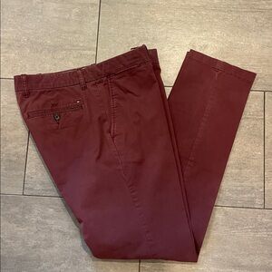Tommy Hilfiger cotton chino pants, maroon, 33/34 x 32